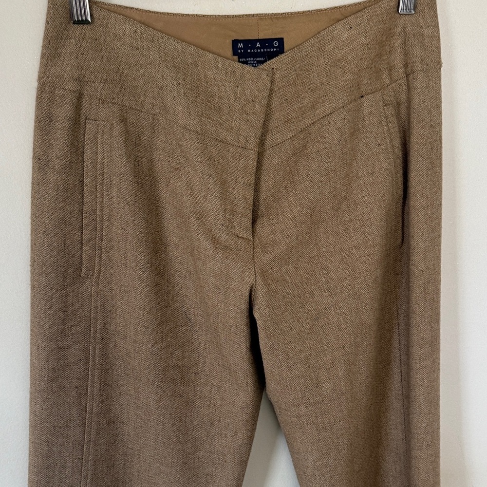 Y2K 88% wool Beige Dress Pants by M-A-G